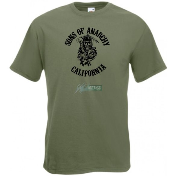 Kemény motorosok California - SOA férfi rövid ujjú póló