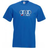I Love My Audi Autó fan férfi rövid ujjú póló