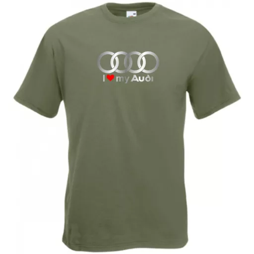 I Love My Audi Autó fan férfi rövid ujjú póló
