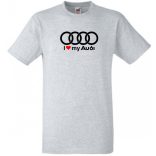 I Love My Audi Autó fan férfi rövid ujjú póló