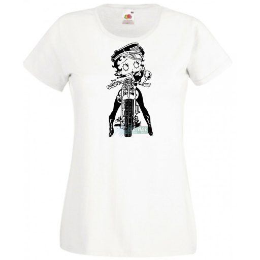 Betty Boop Wild One Motoros női rövid ujjú póló