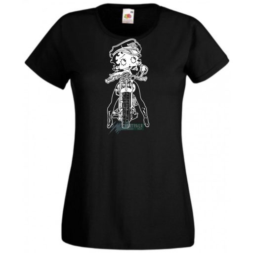 Betty Boop Wild One Motoros női rövid ujjú póló