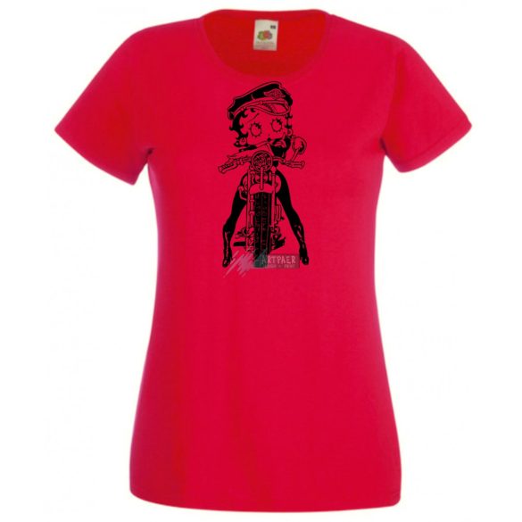 Betty Boop Wild One Motoros női rövid ujjú póló