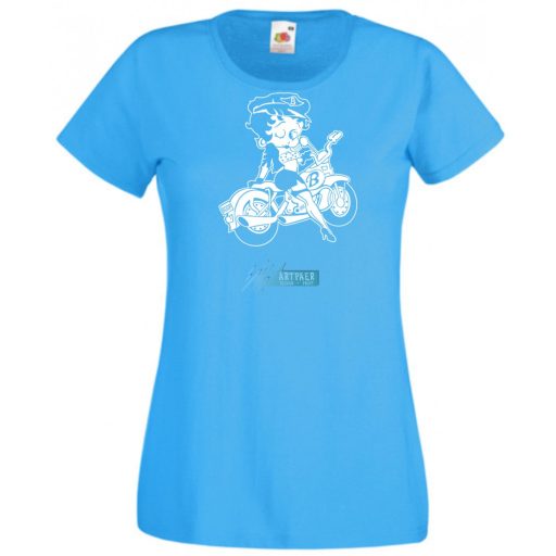 Motor fan Betty Boop női rövid ujjú póló