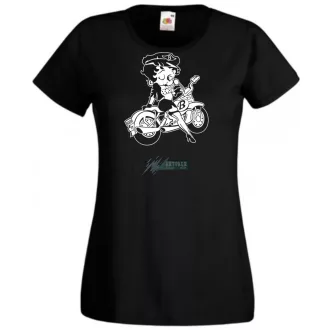 Motor fan Betty Boop női rövid ujjú póló