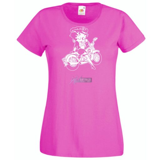 Motor fan Betty Boop női rövid ujjú póló