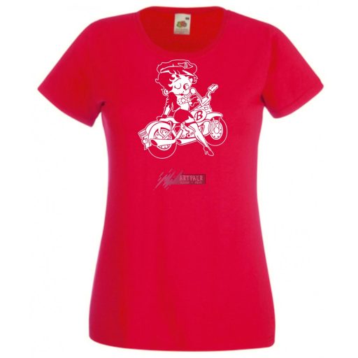 Motor fan Betty Boop női rövid ujjú póló