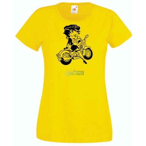 Motor fan Betty Boop női rövid ujjú póló