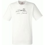 Autó fan Subaru Impreza Kontur férfi rövid ujjú póló