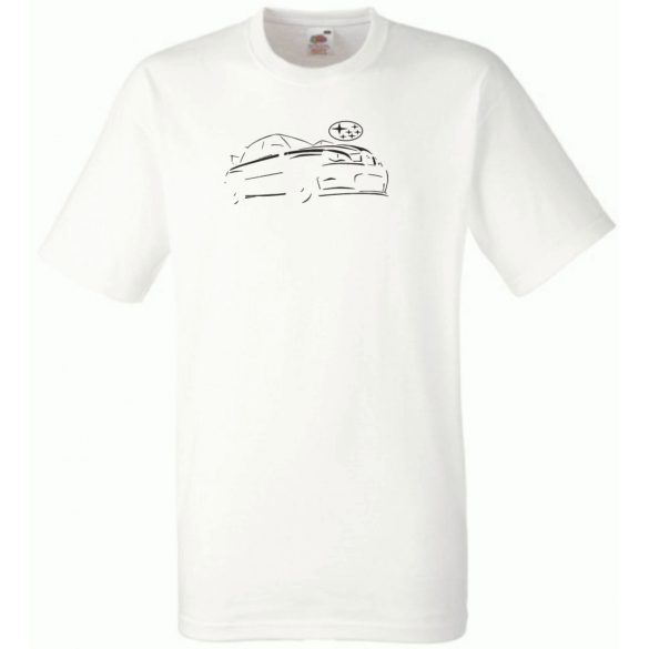 Autó fan Subaru Impreza Kontur férfi rövid ujjú póló