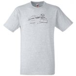 Autó fan Subaru Impreza Kontur férfi rövid ujjú póló