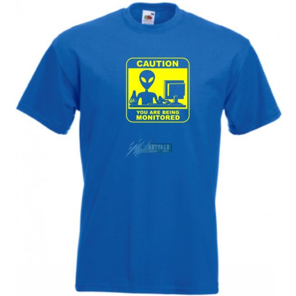 Caution You Are Being Monitored férfi rövid ujjú póló