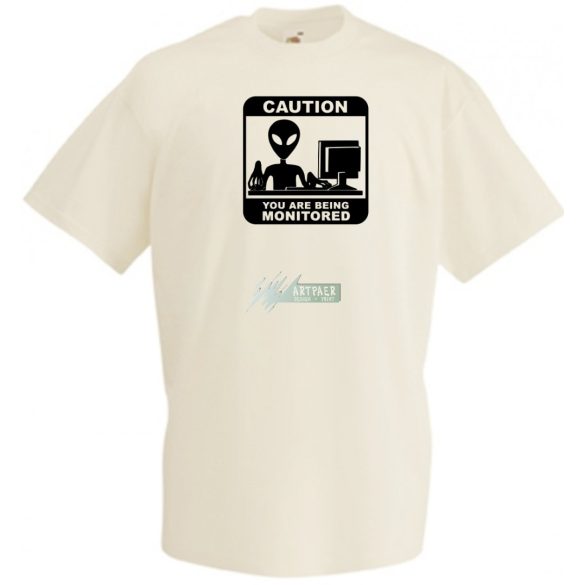 Caution You Are Being Monitored férfi rövid ujjú póló