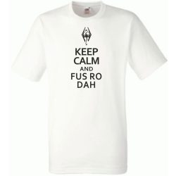 Keep Calm Skyrim férfi rövid ujjú póló