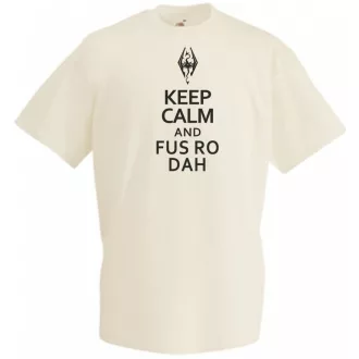 Keep Calm Skyrim férfi rövid ujjú póló