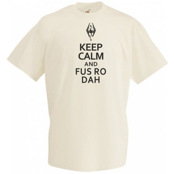 Keep Calm Skyrim férfi rövid ujjú póló