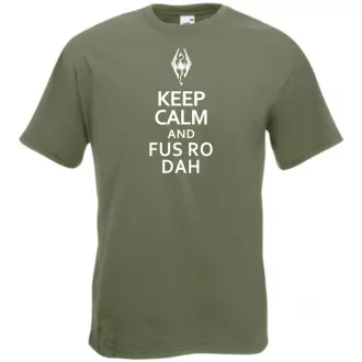 Keep Calm Skyrim férfi rövid ujjú póló