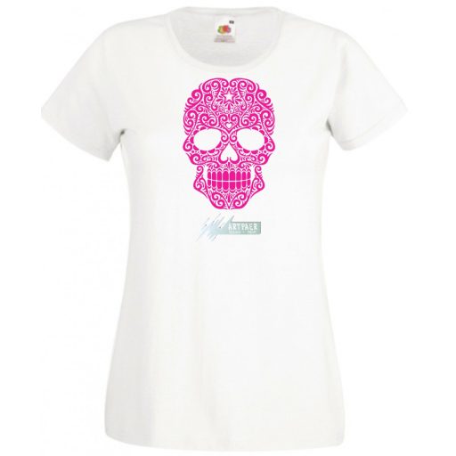 Swirling Sugar Skull női rövid ujjú póló