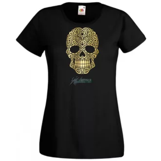Swirling Sugar Skull női rövid ujjú póló