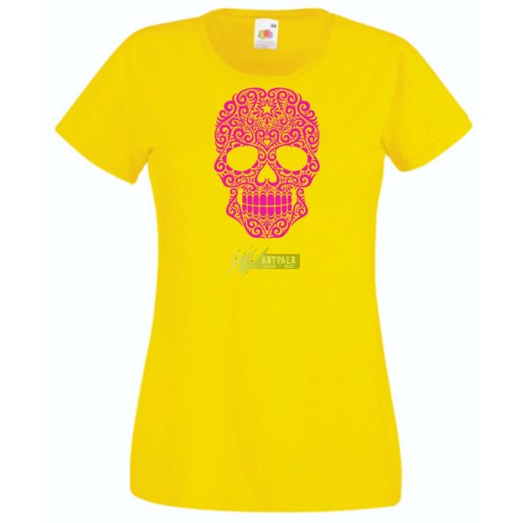 Swirling Sugar Skull női rövid ujjú póló