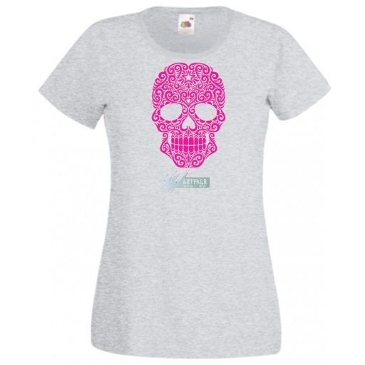 Swirling Sugar Skull női rövid ujjú póló