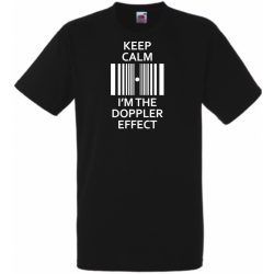   Keep Calm - Doppler Effect - Bazinga stílus férfi rövid ujjú póló