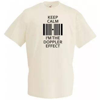   Keep Calm - Doppler Effect - Bazinga stílus férfi rövid ujjú póló