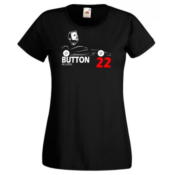 Autóverseny rajongó - Button női rövid ujjú póló