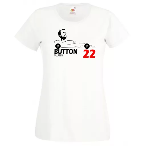 Autóverseny rajongó - Button női rövid ujjú póló