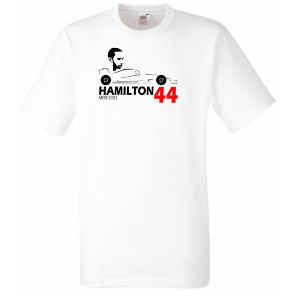 Autóverseny rajongó - Hamilton férfi rövid ujjú póló