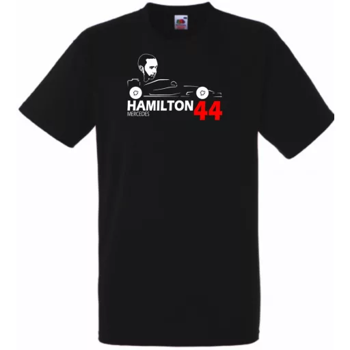 Autóverseny rajongó - Hamilton férfi rövid ujjú póló