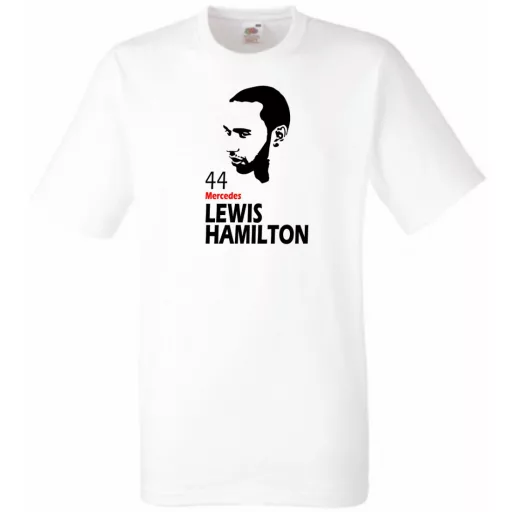 Autóverseny rajongó - Hamilton férfi rövid ujjú póló