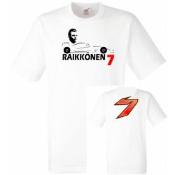   Autóverseny rajongó - Raikkonen 2 oldalas férfi rövid ujjú póló