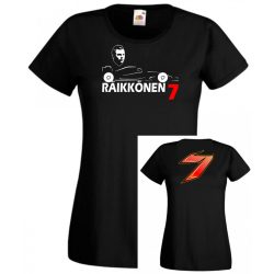   Autóverseny rajongó - Raikkonen 2 oldalas női rövid ujjú póló