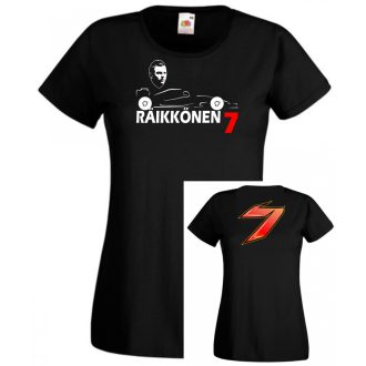   Autóverseny rajongó - Raikkonen 2 oldalas női rövid ujjú póló