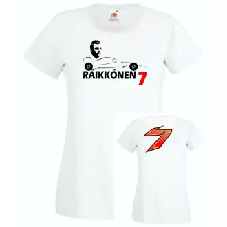   Autóverseny rajongó - Raikkonen 2 oldalas női rövid ujjú póló