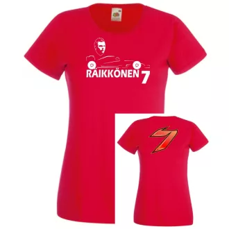   Autóverseny rajongó - Raikkonen 2 oldalas női rövid ujjú póló