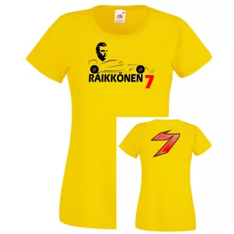  Autóverseny rajongó - Raikkonen 2 oldalas női rövid ujjú póló