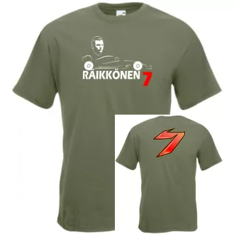   Autóverseny rajongó - Raikkonen 2 oldalas férfi rövid ujjú póló