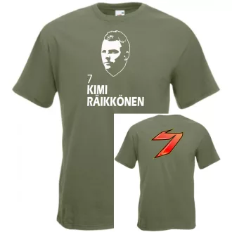   Autóverseny rajongó - Raikkonen 2 oldalas férfi rövid ujjú póló