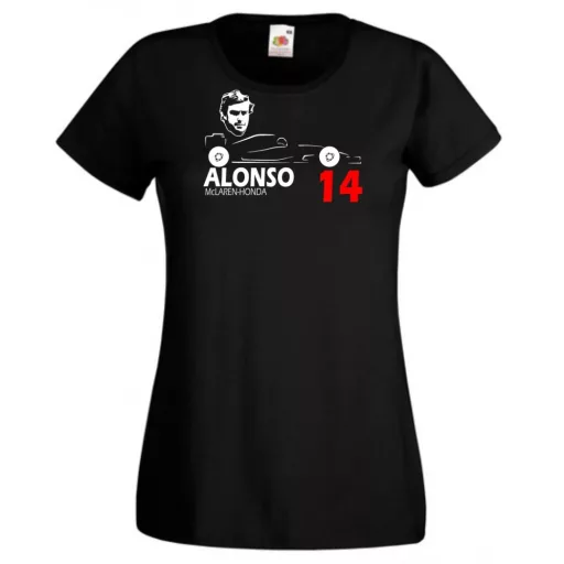 Autóverseny rajongó - Alonso női rövid ujjú póló