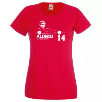 Autóverseny rajongó - Alonso női rövid ujjú póló