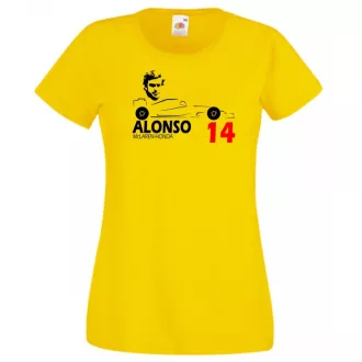 Autóverseny rajongó - Alonso női rövid ujjú póló