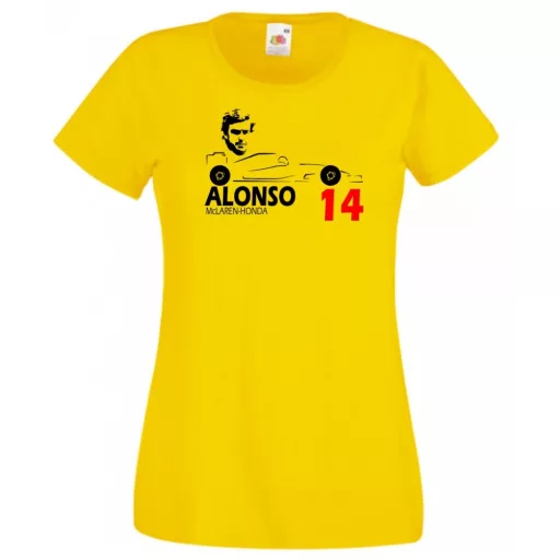 Autóverseny rajongó - Alonso női rövid ujjú póló
