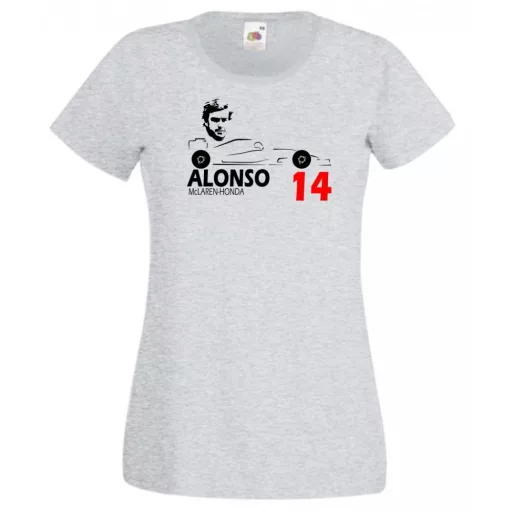 Autóverseny rajongó - Alonso női rövid ujjú póló