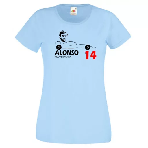 Autóverseny rajongó - Alonso női rövid ujjú póló