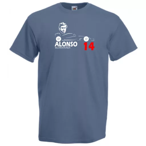 Autóverseny rajongó - Alonso férfi rövid ujjú póló