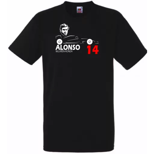 Autóverseny rajongó - Alonso férfi rövid ujjú póló