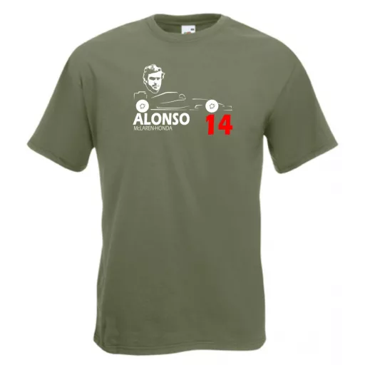 Autóverseny rajongó - Alonso férfi rövid ujjú póló
