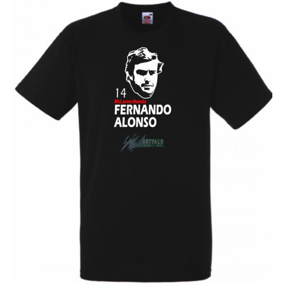 Autóverseny rajongó - Alonso gyerek rövid ujjú póló